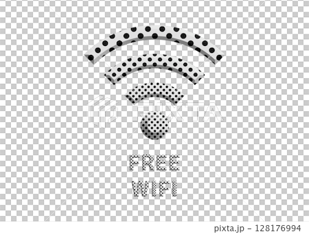 Wi-Fi mark Black dot free wifi illustration icon pictogram 128176994