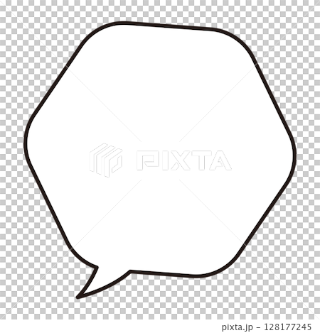 Simple speech bubble 3: hexagon 128177245