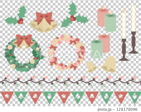 Christmas decoration item collection | Warm and cute winter accessories 128178096
