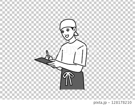 A male bar attendant taking an order A male bar attendant taking an order 128178210