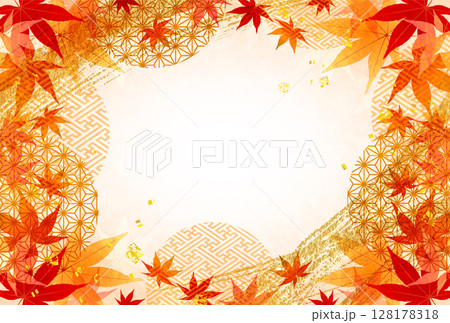 紅葉　もみじ　秋　背景	 128178318