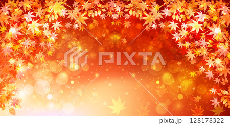 紅葉　もみじ　秋　背景	 128178322