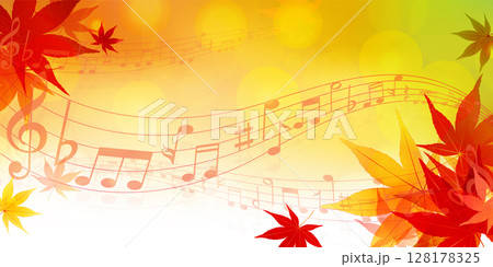 紅葉　もみじ　秋　背景	 128178325