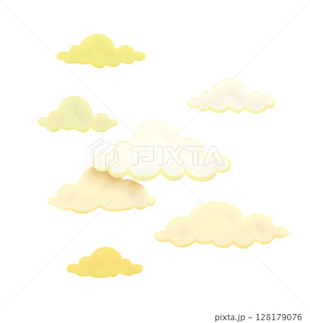 vector illustration of clouds isolated on white background 128179076