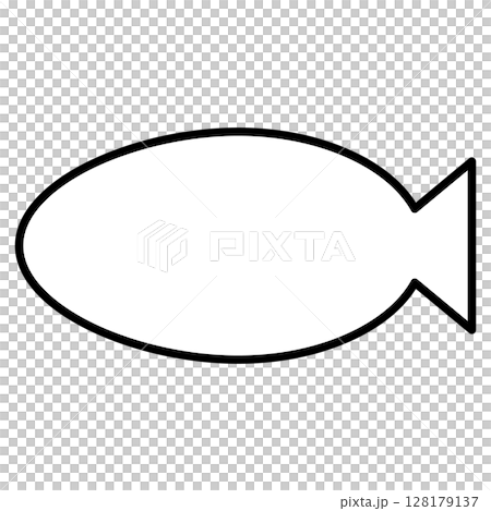 簡單的魚形對話泡泡 128179137
