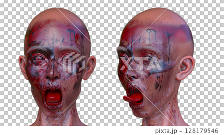 女性ゾンビの顔 128179546