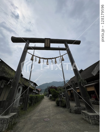 福島県の高倉神社一之鳥居(大内鎮守) 福島県の高倉神社一之鳥居(大内鎮守) 128179596