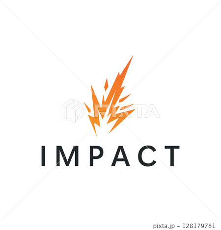 outer space concept with meteorite logo, space rock as asteroid simple silhouette vintage symbol illustration brand or business product and design template 128179781