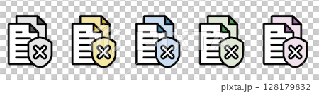 Illustration icon material set: Document file 116 Illustration icon material set: Document file 116 128179832