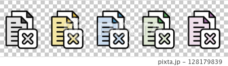 Illustration icon material set: Document file 123 Illustration icon material set: Document file 123 128179839
