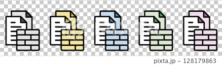 Illustration icon material set: Document file 146 Illustration icon material set: Document file 146 128179863