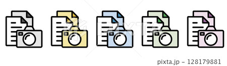イラストアイコン素材セット:ドキュメントファイル164 イラストアイコン素材セット:ドキュメントファイル164 128179881