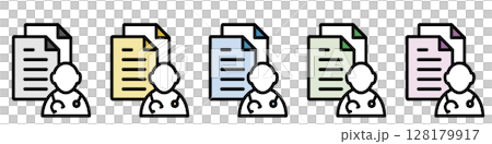 插圖圖示素材集:醫療文件201 插圖圖示素材集:醫療文件201 128179917