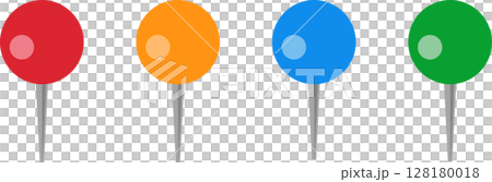 押しピンカラフルアイコンイラスト素材丸 押しピンカラフルアイコンイラスト素材丸 128180018
