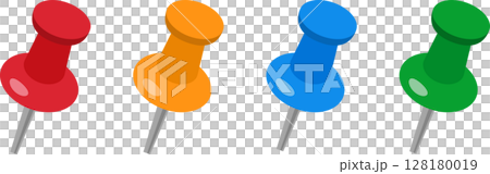Push pin colorful icon illustration material diagonal 128180019