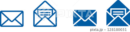 メールアイコン青 128180031