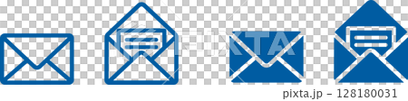 メールアイコン青 128180031