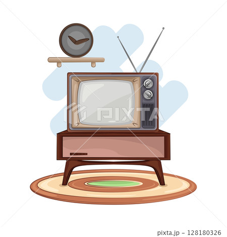 Illustration of Old Tv 128180326