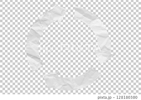 White recycle symbol paper isolated on transparent background White recycle symbol paper isolated on transparent background 128180380