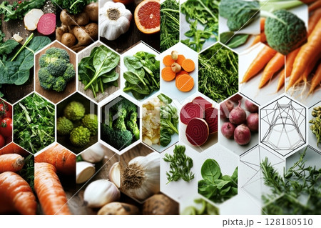 A Vibrant and Colorful Assortment of Fresh Vegetables and Greens Ready for Your Enjoyment 128180510