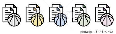 イラストアイコン素材セット:スポーツファイル304 イラストアイコン素材セット:スポーツファイル304 128180758