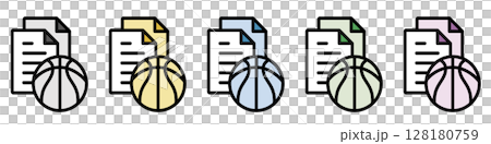 Illustration icon material set: Sports file 305 128180759