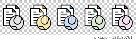 Illustration icon material set: Sports file 307 128180761