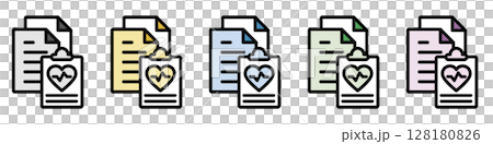 Illustration icon material set: Medical file 207 Illustration icon material set: Medical file 207 128180826