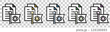 イラストアイコン素材セット：医療ファイル271 128180893