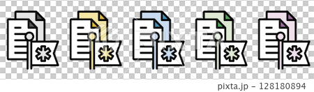 插圖圖示素材集：醫療文件272 128180894