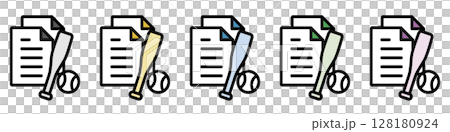 Illustration icon material set: Sports file 301 128180924