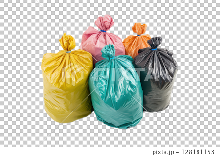 Bright and Colorful Trash Bags for Seamless and Efficient Waste Management Solutions 128181153