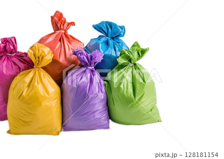 Bright and Colorful Garbage Bags for Effective Waste Management and Perfect Organization Bright and Colorful Garbage Bags for Effective Waste Management and Perfect Organization 128181154