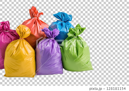 Bright and Colorful Garbage Bags for Effective Waste Management and Perfect Organization Bright and Colorful Garbage Bags for Effective Waste Management and Perfect Organization 128181154