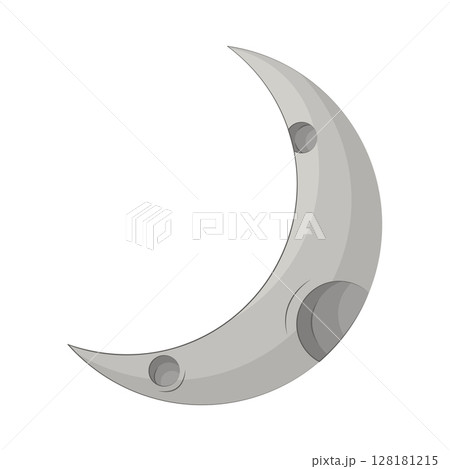 Illustration of Crescent Moon  128181215