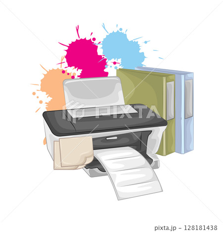 Illustration of Printer 128181438
