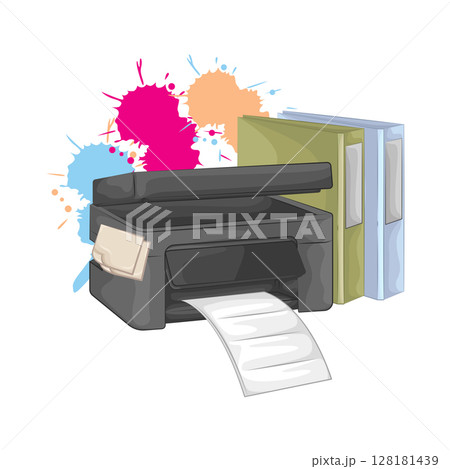 Illustration of Printer 128181439