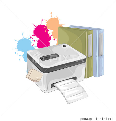 Illustration of Printer 128181441