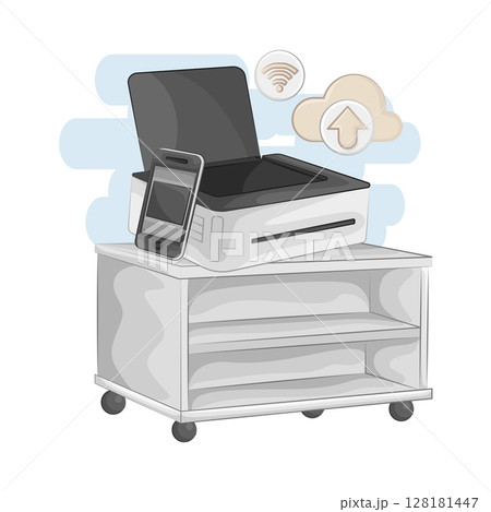 Illustration of Printer 128181447