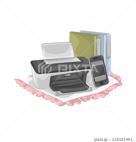 Illustration of Printer Illustration of Printer 128181461