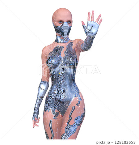 女性サイボーグ 128182655