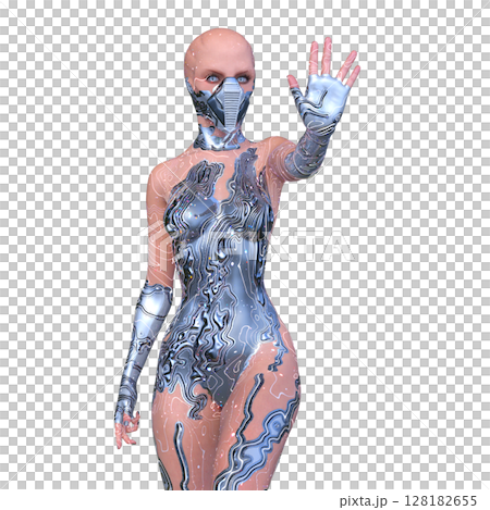 女性サイボーグ 128182655