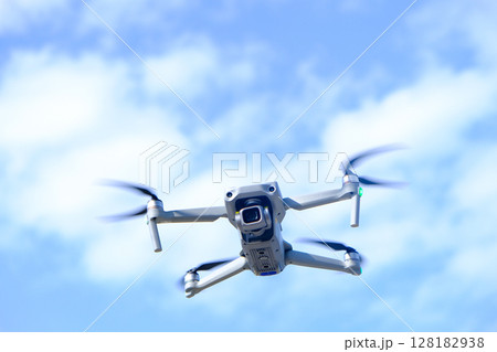 Aerial equipment Drone with Digital Camera on the mountain background.Technology concept 128182938