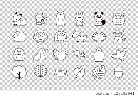 Autumn icon set 128182941