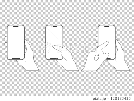 手與智能手機 128183436