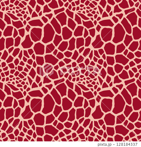 Abstract modern giraffe seamless pattern. Animals trendy background. Colorful decorative vector stock illustration for print, card, postcard, fabric, textile. Modern ornament of stylized skin 128184337