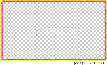 Pen-painted frame design 2: Warm colors 128184421