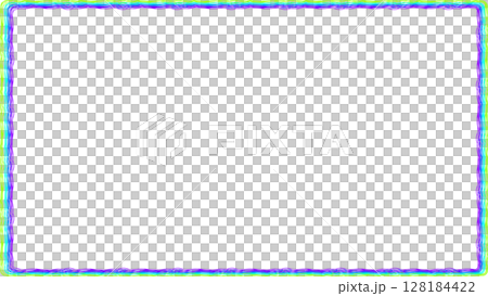 Pen-painted frame design 2: Cool colors 128184422