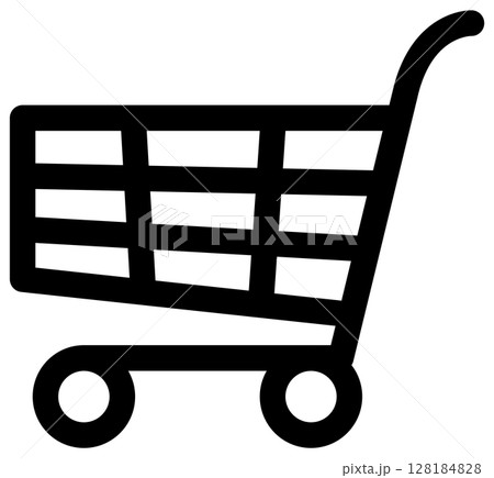 ショッピングカート　シンプル　アイコン 128184828
