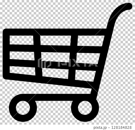 ショッピングカート　シンプル　アイコン 128184828
